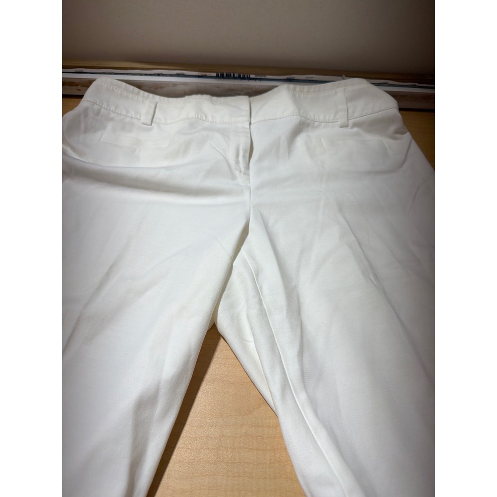 Apt 9‎ Maxwell White Dress Pants Womens 16P Petite Straight Leg Cotton Blend